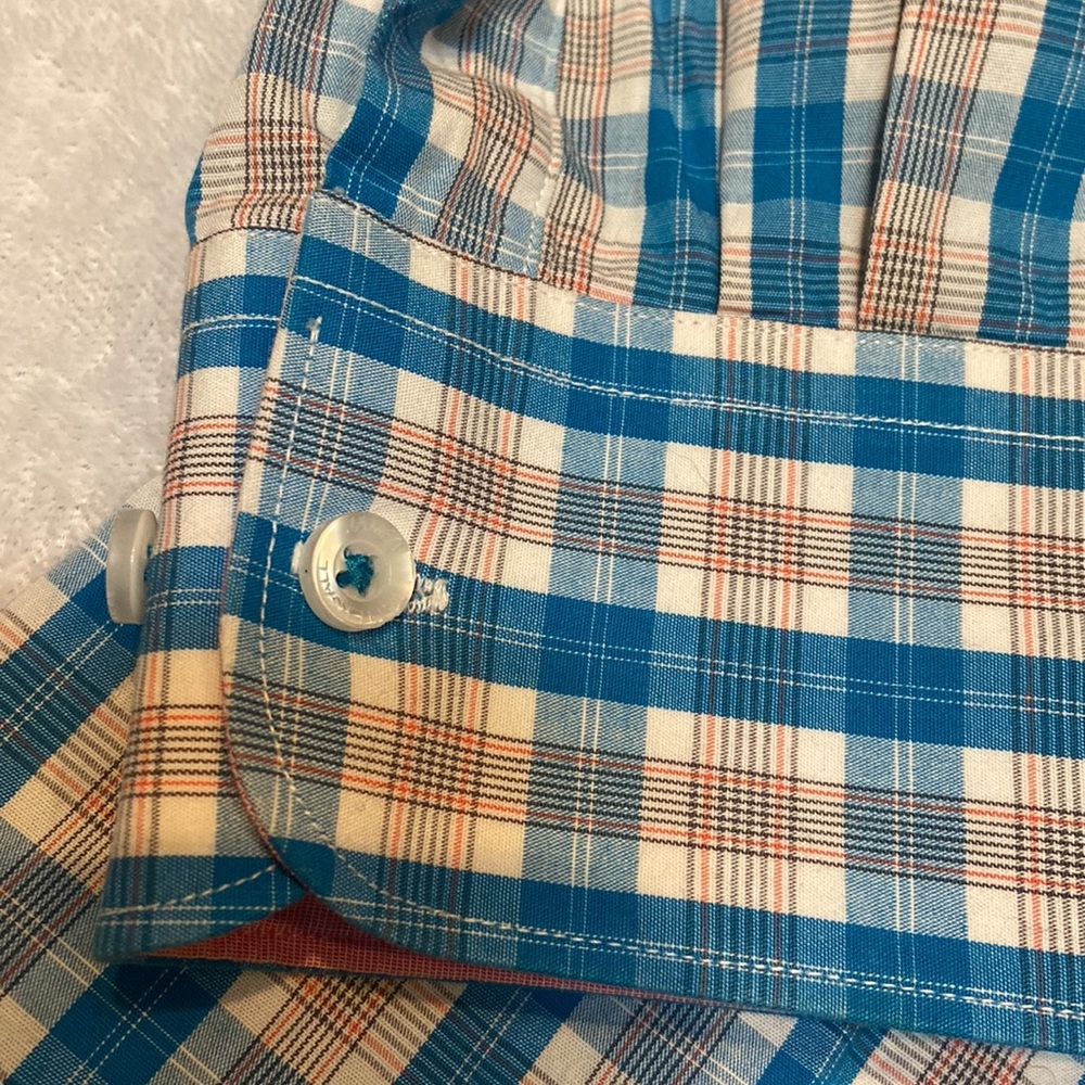 JAMES TATTERSALL Button Down Size XL Long Sleeve Plaid Shirt - Picture 4 of 8